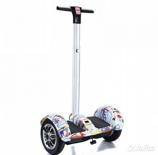 Гироскутер с ручкой smart balance А8 белый