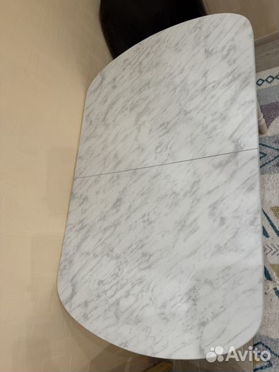 Стол обеденный раздвижной пластик мрамор