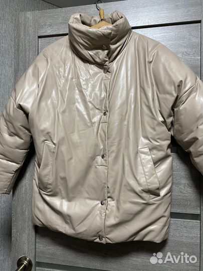 Куртка зимняя женская кожаная