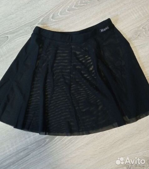 Купальник гимнастический, юбка, 158р чёрный