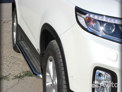 Пороги с листом d-60 Kia Sorento 2013-наст.вр