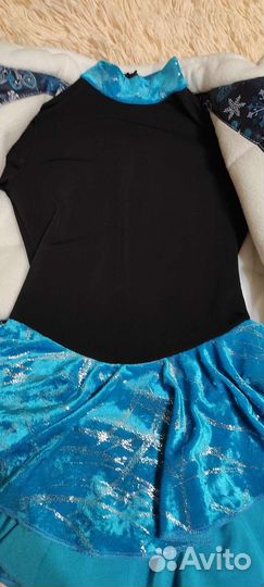 Платье для фигурного катания с жилеткой, размер 34