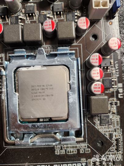 Комплект core 2 duo 7400 + материнская плата 775