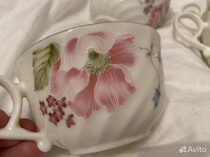 Чайный набор чашки молочник