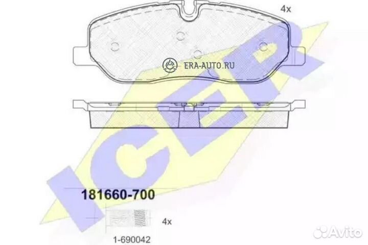Icer 181660-700 Колодки тормозные