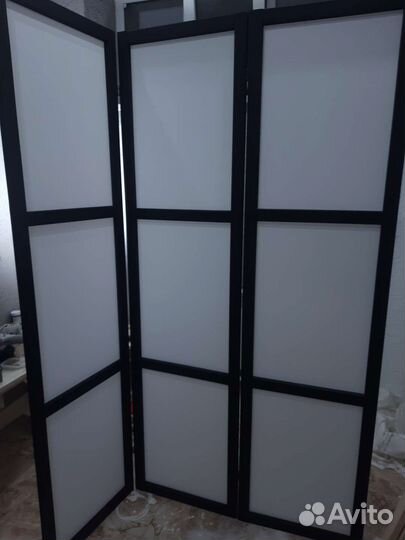 Ширма перегородка раскладная деревянная для салона