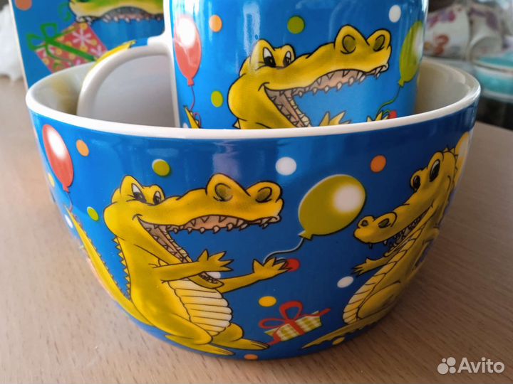 Посуда.Детская, для кормления,набор.Керамика.Новая