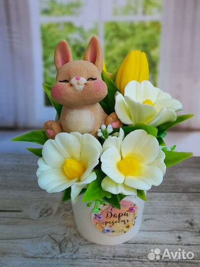 Букет цветов, мыло ручной работы