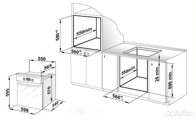 Встраиваемый духовой шкаф Гефест эдв да 622-03 K55