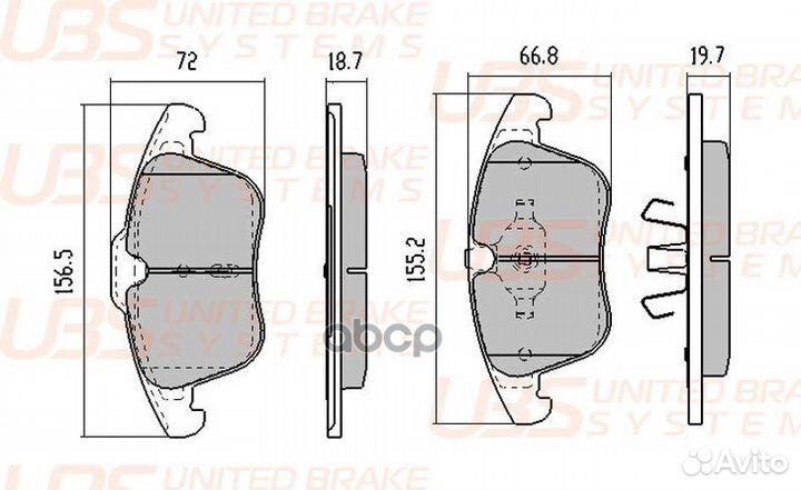 Тормозные колодки ford mondeo 07/11/S-MAX 06