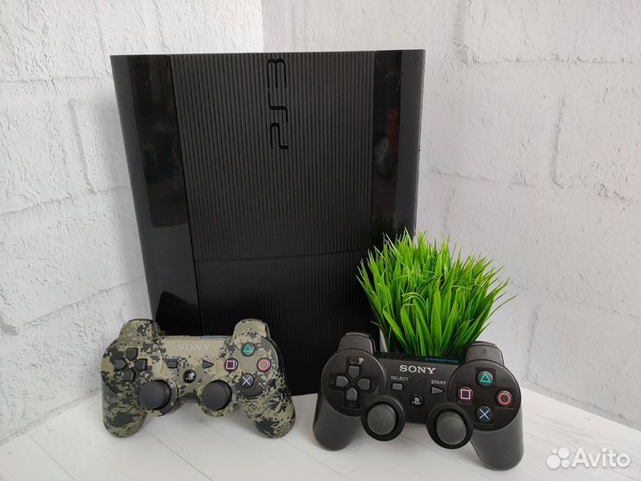 PlayStation 3 Super Slim 500 gb + 2 геймпада + 40