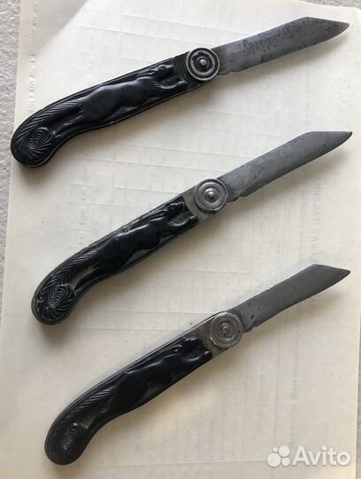 Ножи складные, самовар, этикетки