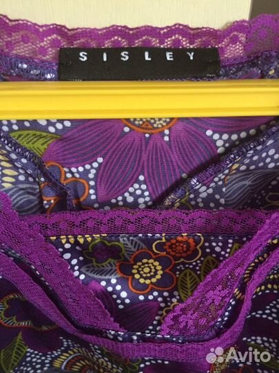 Топ из натурального шелка sisley