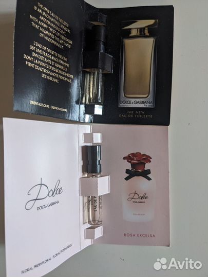 Пробники парфюма Dior, Calvin Klein, D&G, Mugler