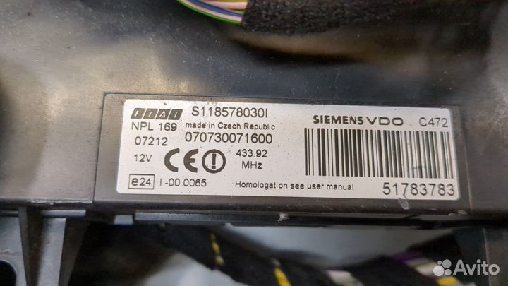 Блок комфорта Fiat Panda, 2007