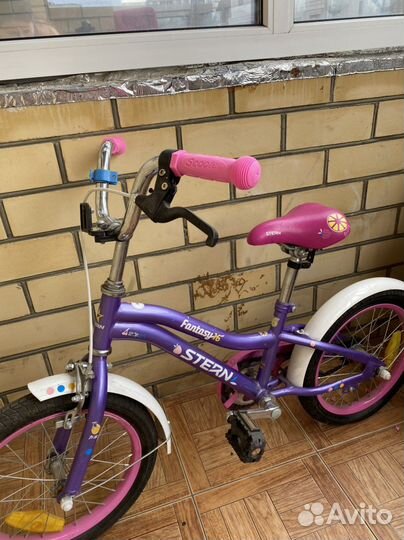 Велосипед для девочки колеса 16 с доп колесами