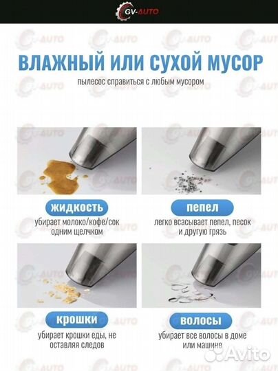 Пылесос для автомобиля новый