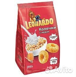 Готовый завтрак Колечки с мёдом Leonardo, 200 г
