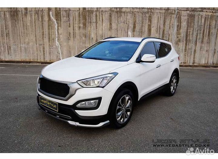 Накладка на передний бампер Hyundai Santa Fe
