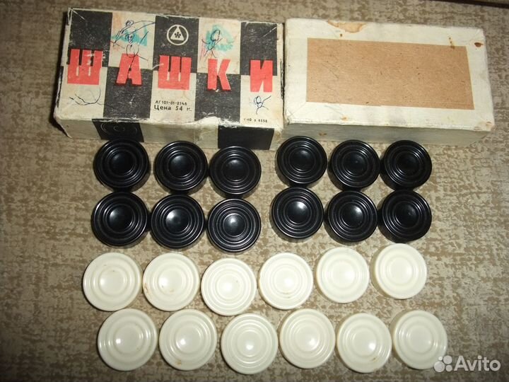 Игра Силуэт, редкие фишки, шашки