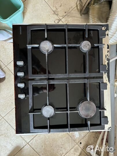 Газовая варочная панель 4 конфорки стекло