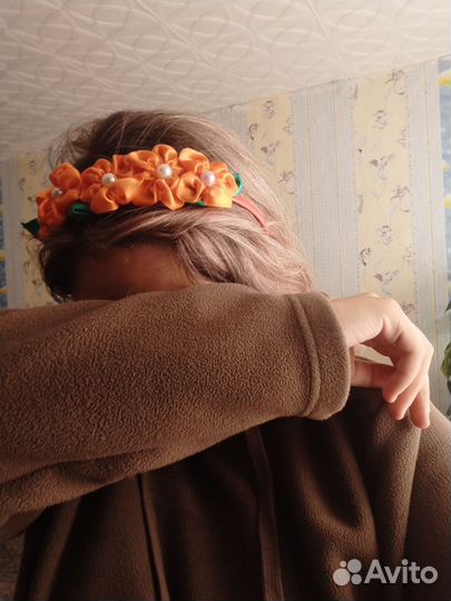 Ободок с цветами своими руками