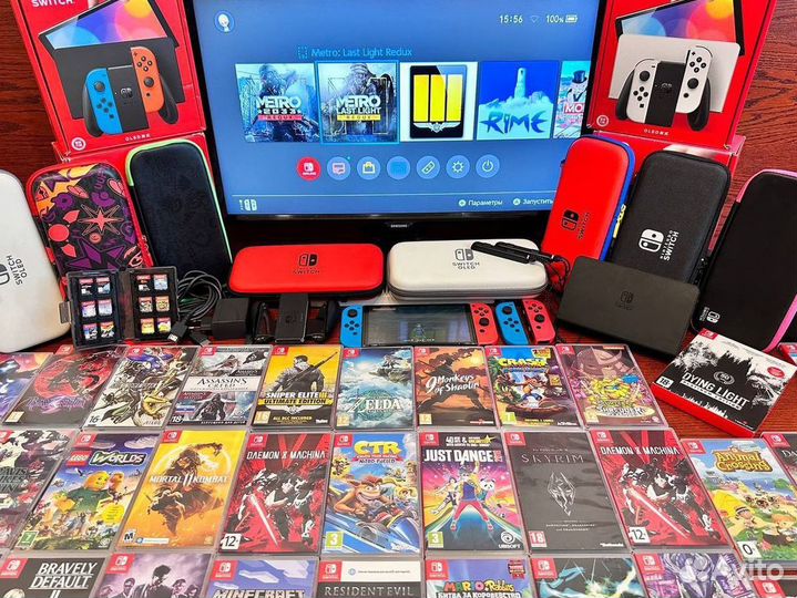 Nintendo Switch Oled + 200 игр