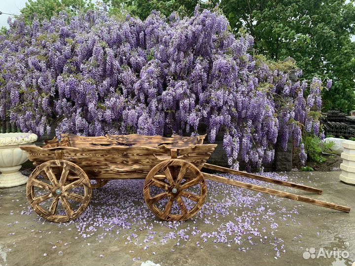 Телега для сада декоративная