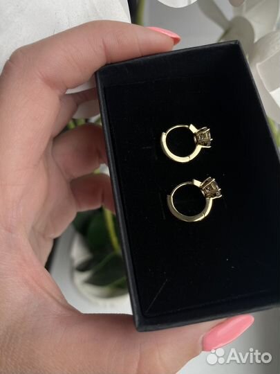 Серьги с бриллиантами 2 ct