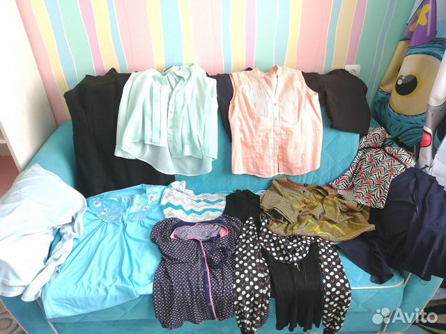 Женские вещи пакетом, 46-48 р, б/у, 15 штук