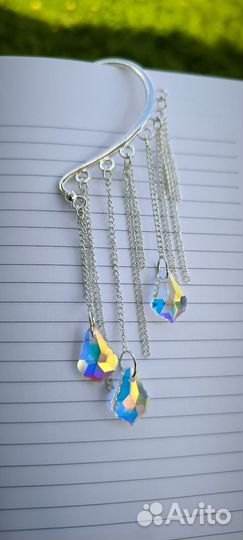 Кафф Каффа каффы на ухо с радужными каплями грани