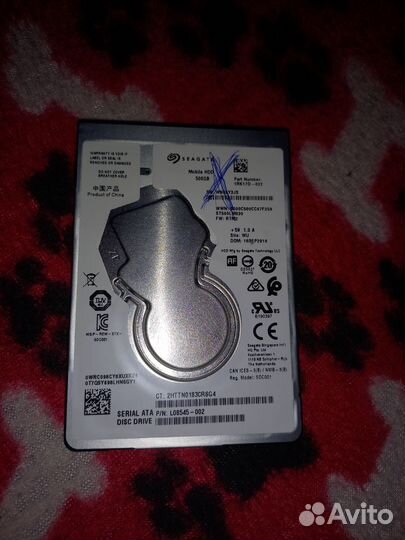 Жесткий диск для ноутбука HDD 500гб