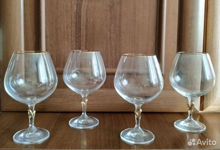 Бокалы для бренди 4 шт. 400мл.Crystallite Bohemia