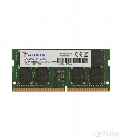 Оперативная память sodimm adata AD4S266616G19-SGN