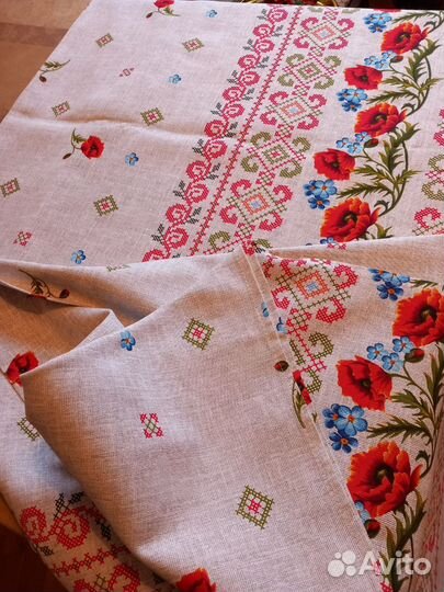 Скатерть льняная новая