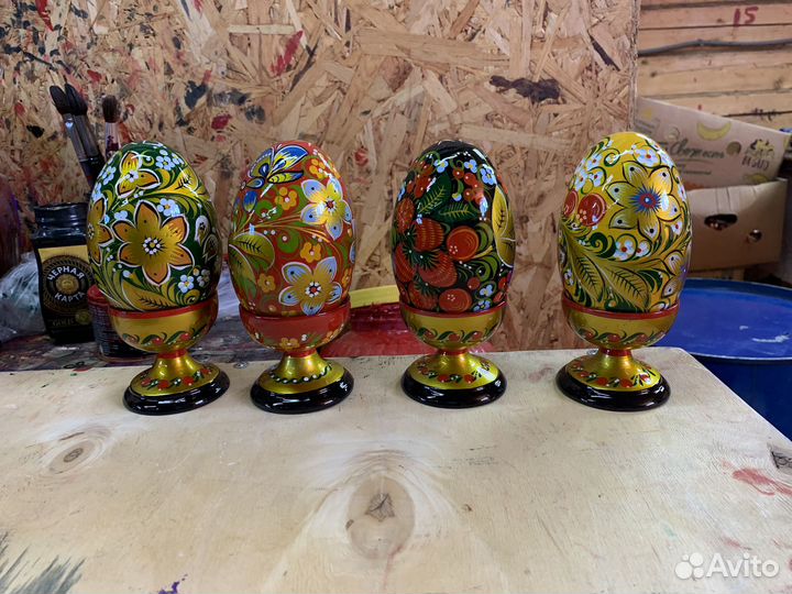 Яйцо сувенирное пасхальное хохломское