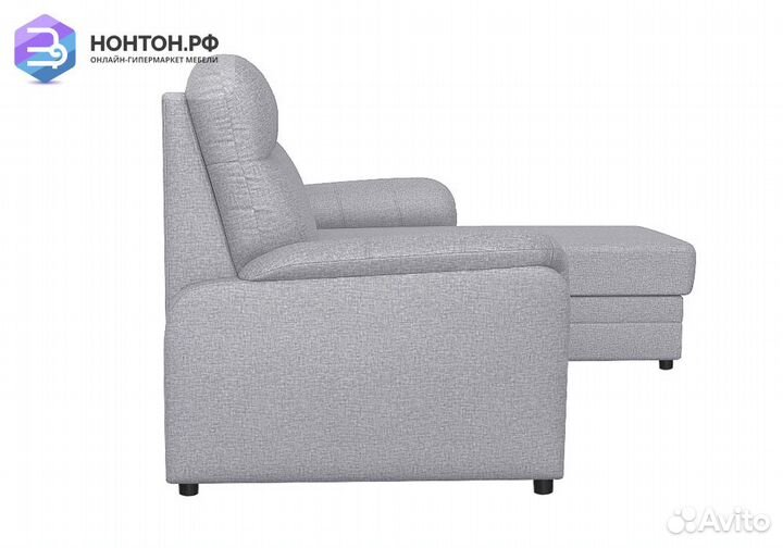 Диван угловой дельфин Омега 2-1 светло-серый