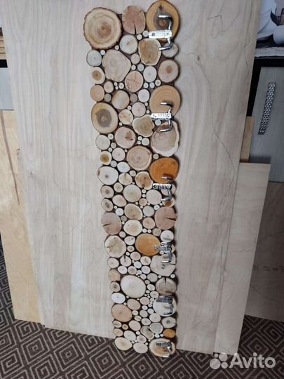 Полка вешалка деревянная