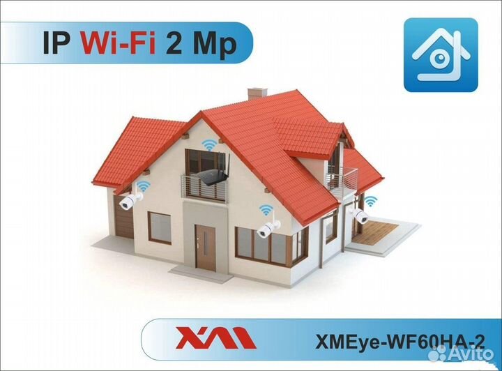 Камера видеонаблюдения IP WI-FI 2Mpx металл
