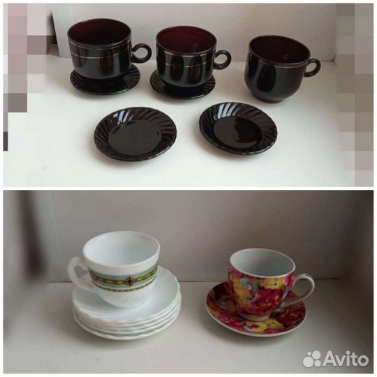 Наборы разные, посуда, чайные пары