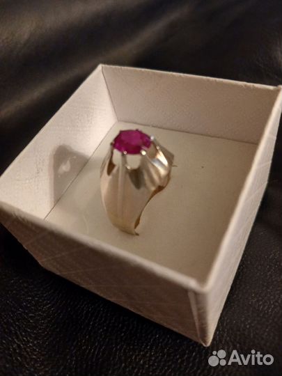Серебряное кольцо СССР винтаж 875 проба