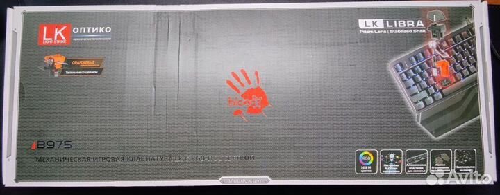 Клавиатура оптомехан. A4Tech Bloody B975 проводная