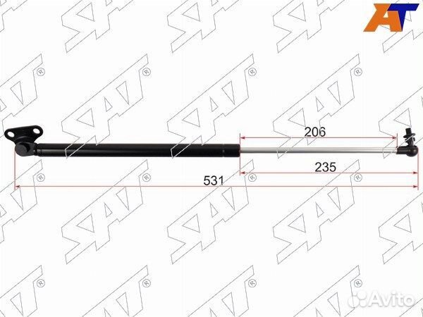 Амортизатор задней двери toyota land cruiser cygnu