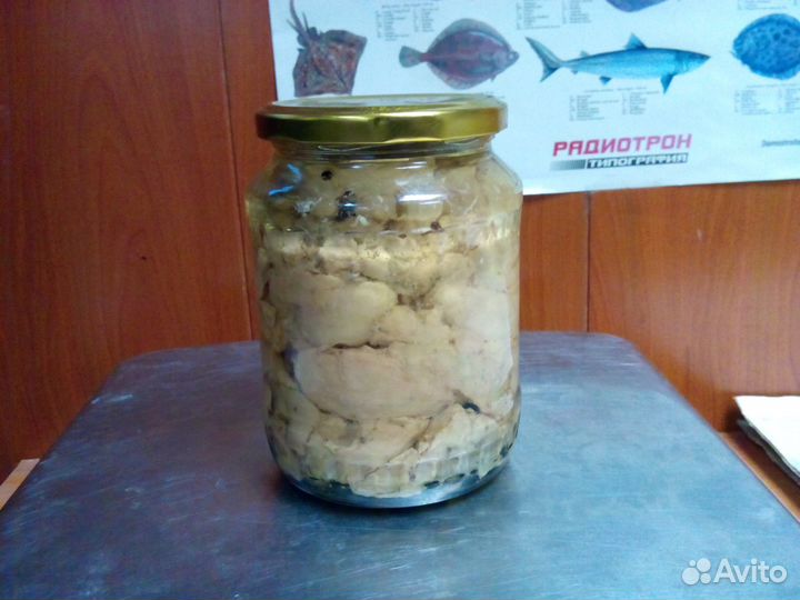 Ёрш вяленый, печень трески, Икра красная