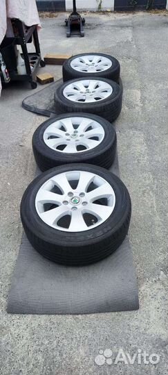 Литые диски на шкода октавия 16радиус в сборе