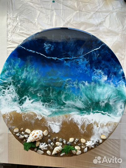 Картина из эпоксидной смолы море