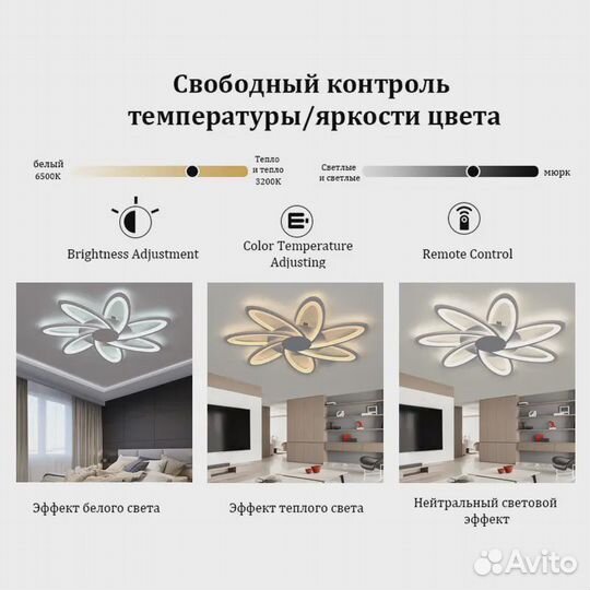 Светодиодная потолочная люстра