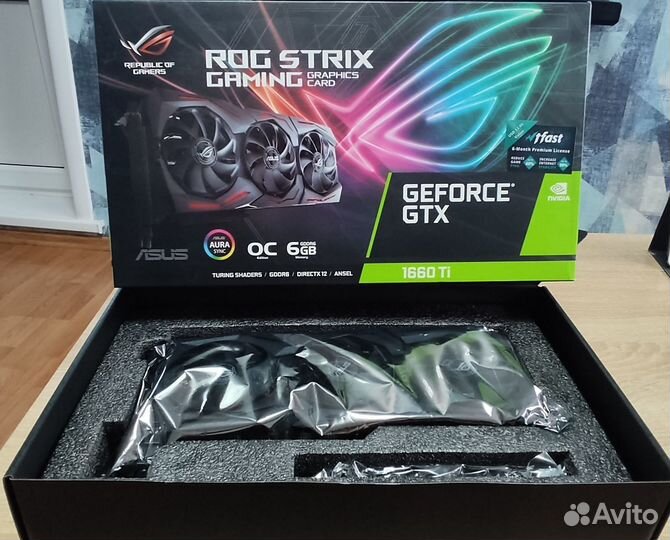 Видеокарта asus 1660 Ti 6Gb OC