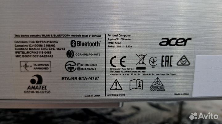 Моноблок Acer C22-760