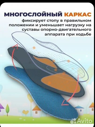 Ортопедические стельки 14 размер